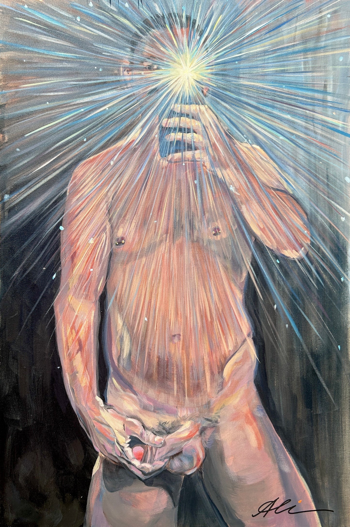 See the painting process for "The Flash"