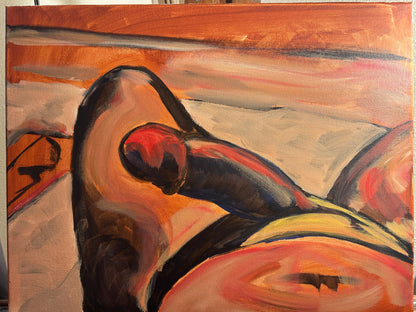 See the painting process for "Clothing Optional"